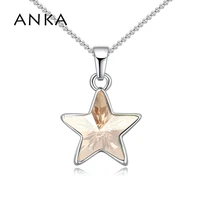 anka simple luck star pendant necklaces for women fashion jewelry christmas gift crystals from austria 128291