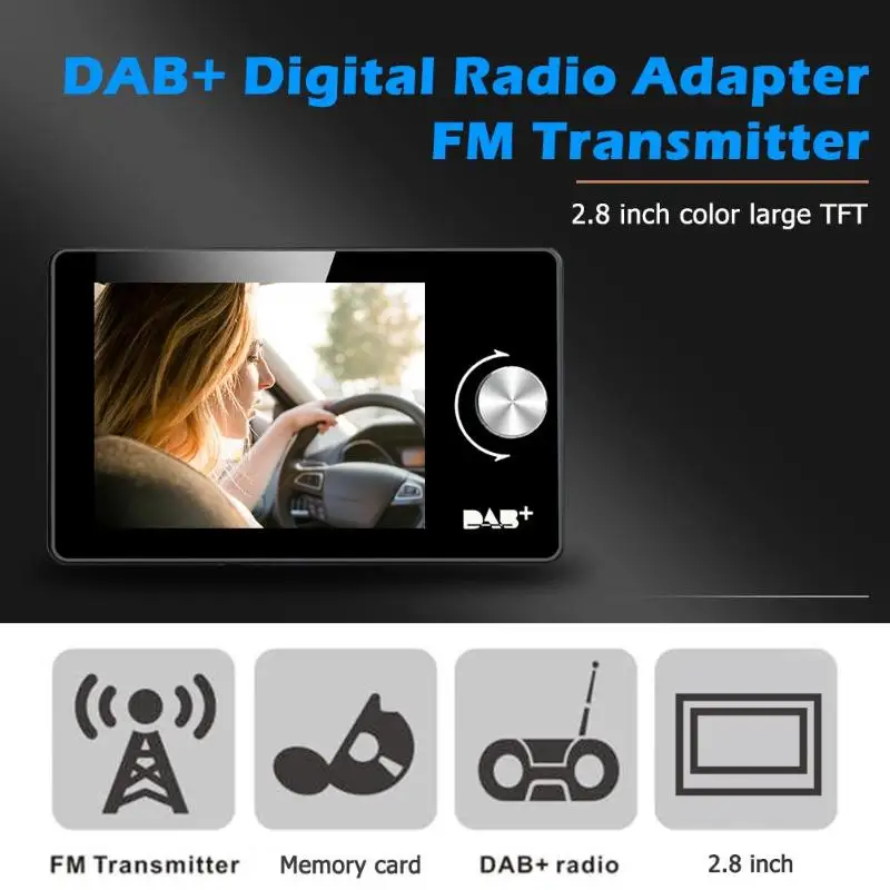 2,8 дюймов 2 Din Авторадио цветной TFT ЖК-экран Автомобильный DAB+ радиоприемник DAB тюнер fm-передатчик MP3-плеер USB зарядное устройство