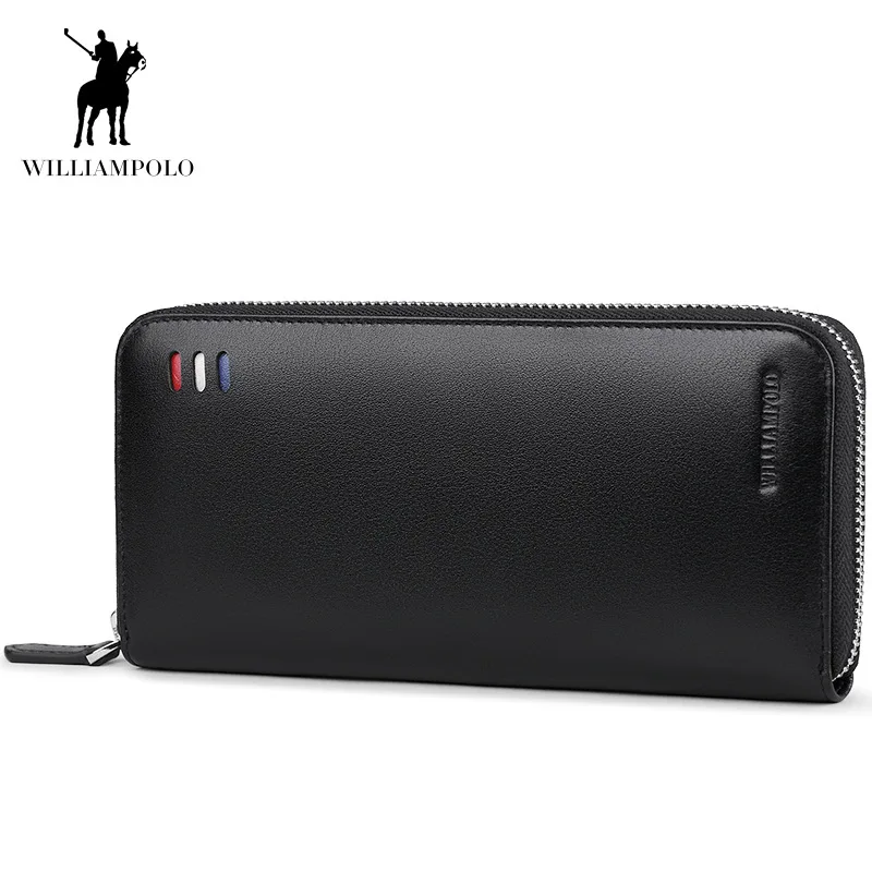 Williampolo новые кошельки из натуральной кожи Бизнес Для мужчин кошелек перекрестной