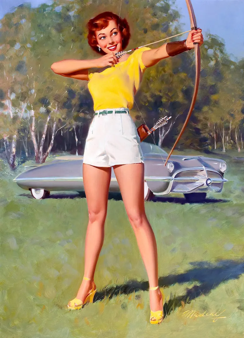 Винтажный постер Pin Up для девочек постеры из крафт-бумаги рисования и стрельбы