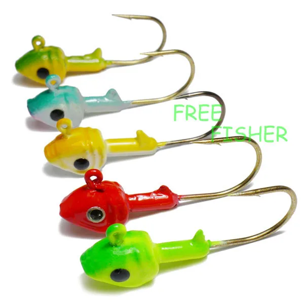 

Lot of 50 Jigs Head 5 Colors 5g Fishing Lures Bait Artificial Bait