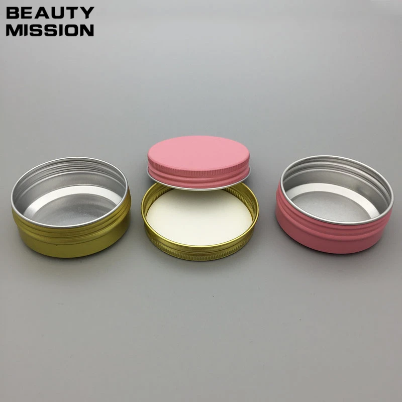 BEAUTY MISSION 50 шт. 30 г золотые/розовые алюминиевые банки металлическая баночка для