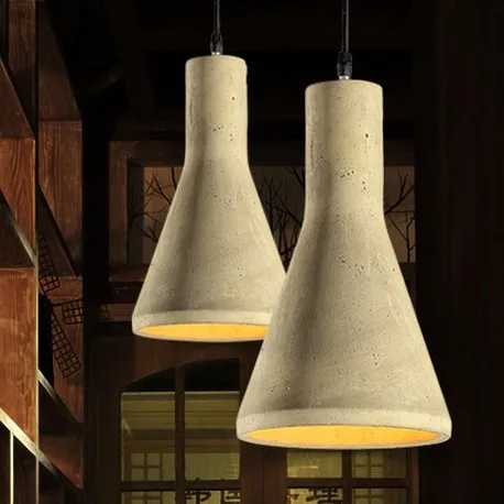 Скандинавские подвесные светильники винтажные с подвеской из цемента|industrial hanging