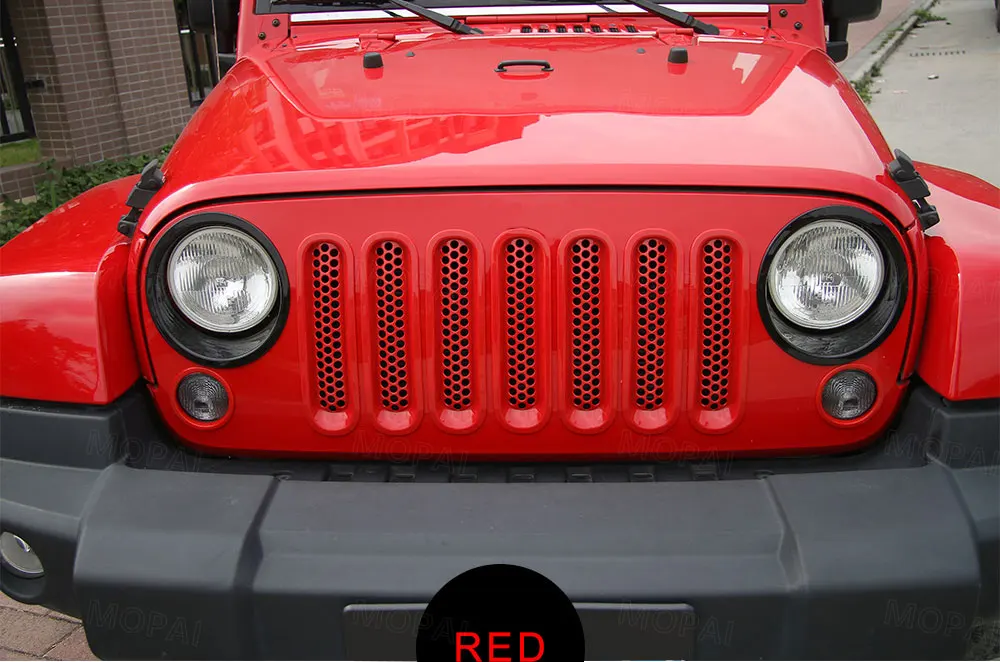 MOPAI гоночные грили для Jeep Wrangler JK 2007+ Автомобильная передняя вставка сотовая решетка крышка украшение для Jeep Wrangler аксессуары