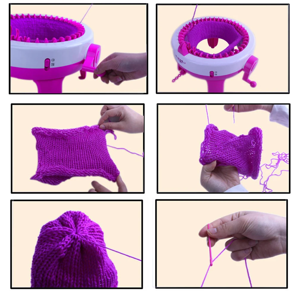 Бытовая ручная вязальная машина DIY Scraf Hat Sock девушки ткацкий станок вязать детская одежда швейный инструмент обучающая игрушка