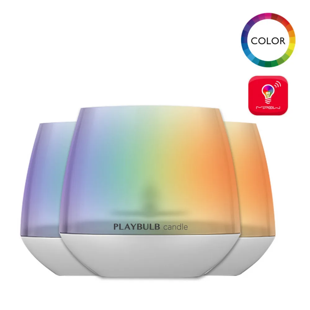 Пакет MIPOW из 3 PLAYBULB приложение на смартфон для контроля светодиодной свечи смарт