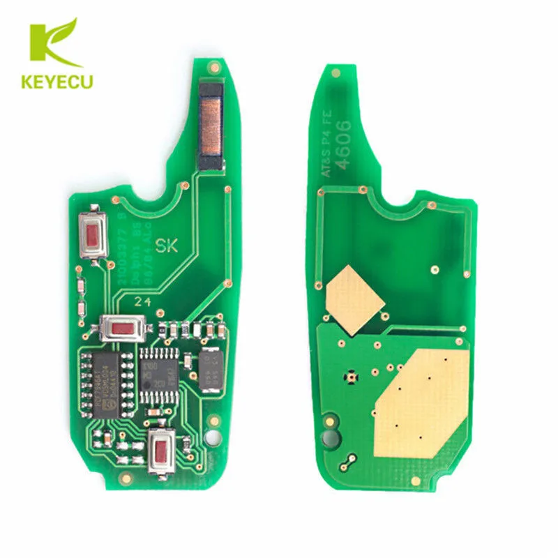 KEYECU сменный дистанционный ключ 3 кнопки 434 МГц PCF7946AT для Fiat 500 Doblo Punto Qubo Peugeot Bipper Citroen