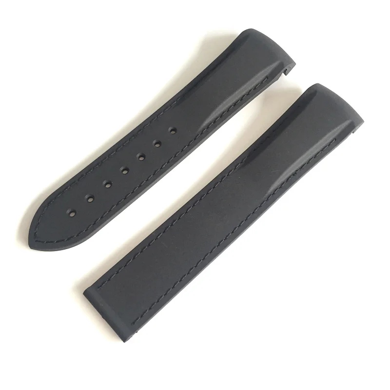 black 2 no clasp 20 мм 22 мм Силиконовые часы полосы для Omega Seamaster Планета Океан ремешок для часов бренд ремешок для часов браслет Резиновая Спортивная Замена - Цвет ремешка: black 2 no clasp