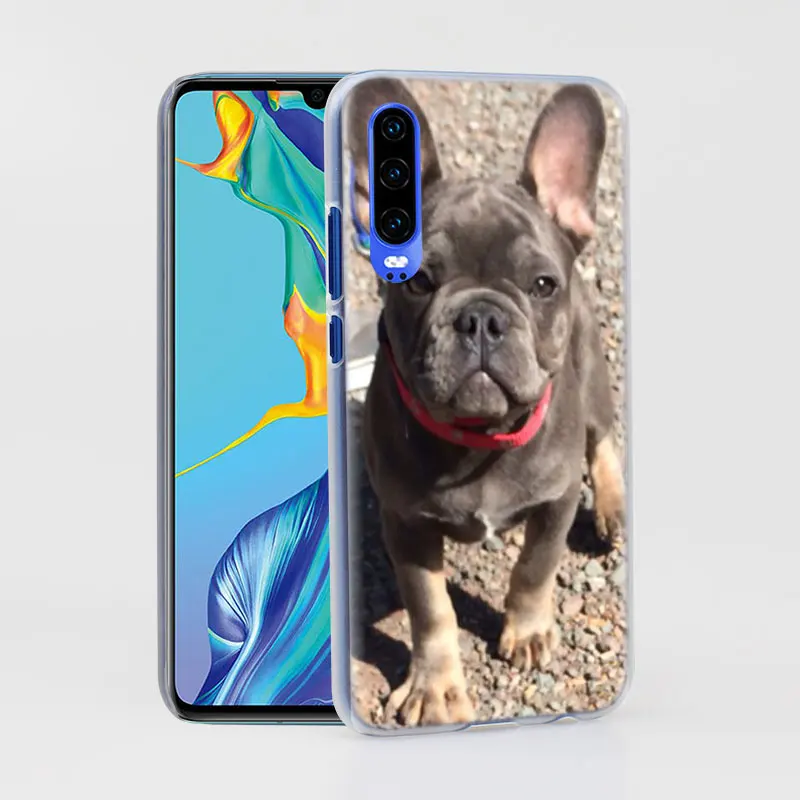 Причудливый цветной чехол для телефона с французским бульдогом для huawei P30 P30 Pro P9 P10 P20 Lite P Smart Plus View 20 Жесткий PC задний Чехол бант