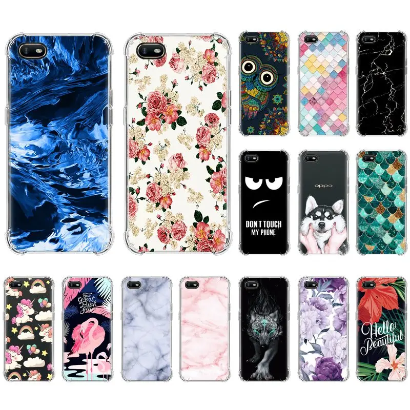 Stylish Painted Phone Case For OPPO A1K 6.1-inch Colorful Pattern TPU Silicone Back Cover Cute Cartoon Design Soft |