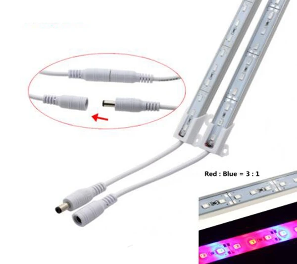 Jiguoor 12 в пост. Тока 6 Вт 50 см 5630 SMD красный: синий 3:1/5:1 жесткая лента для выращивания