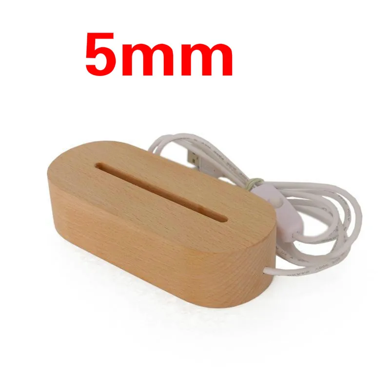 Теплый холодный свет USB 3d лампы для гостиной Usb Led ночник деревянный Базовый стол