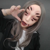 lifemale resin half head kigurumi crossdress cosplay japanese anime role monster mask without eyes