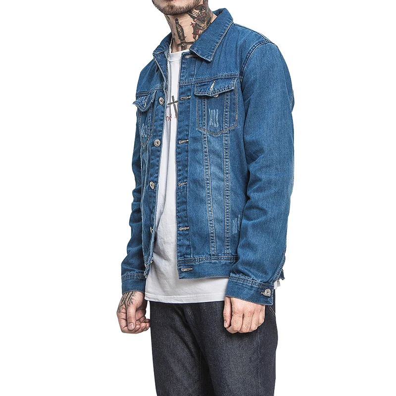M-5XL 4 Стилей моды джинсовая куртка мужчин джинсы slim fit мужская куртки и пальто