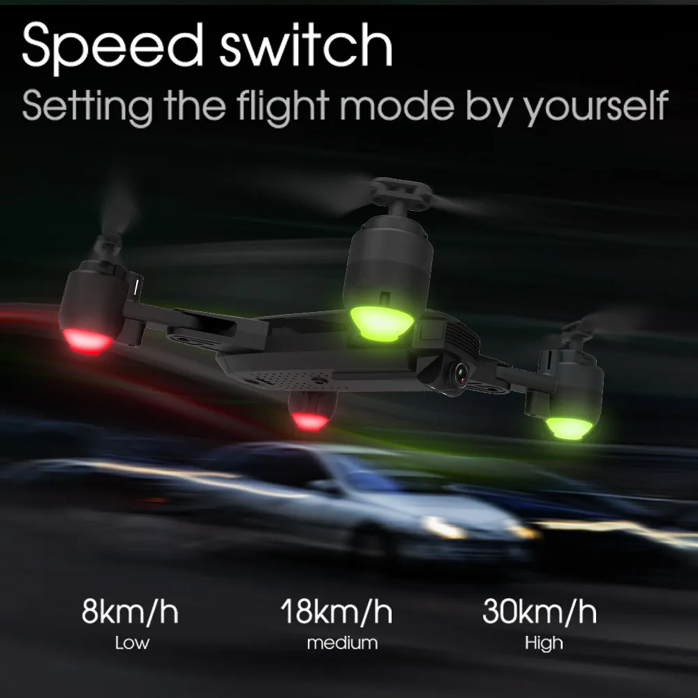 SHRC H1 Дрон WIFI 1080P камера FPV высота Hode оптический поток складной Безголовый режим