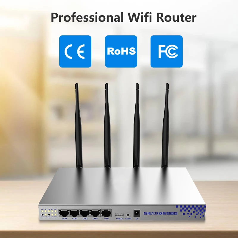

Cioswi WE2216-5G 300Mbps+867Mbps Dual Band Wireless Gigabit Home Wifi Router 1 Wan 4 Lan 1 USB Wifi Wireless Modem Router