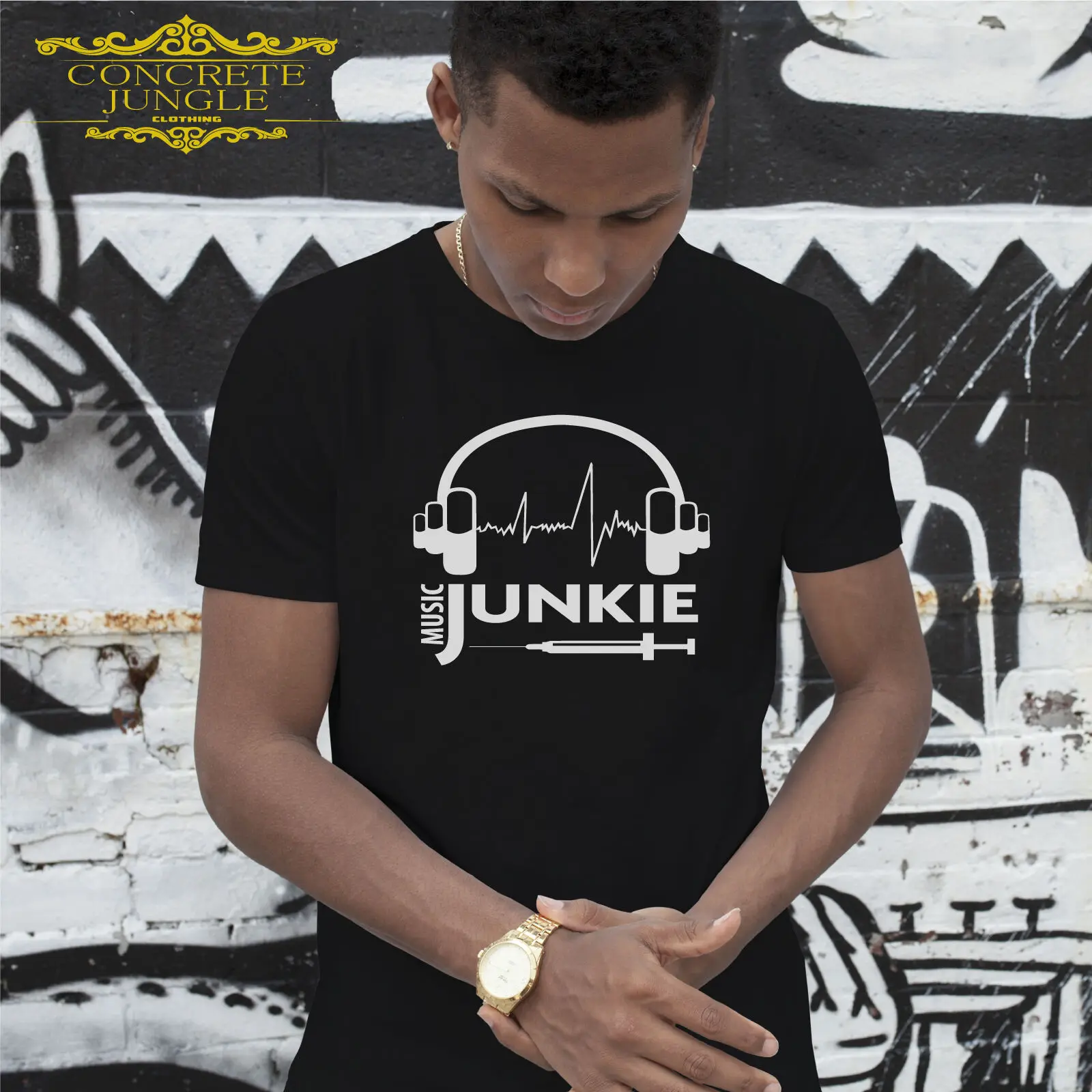 Крутая музыкальная футболка Junkie унисекс для Dj House Dance Techno Dubstep Dnb 2019|Мужские