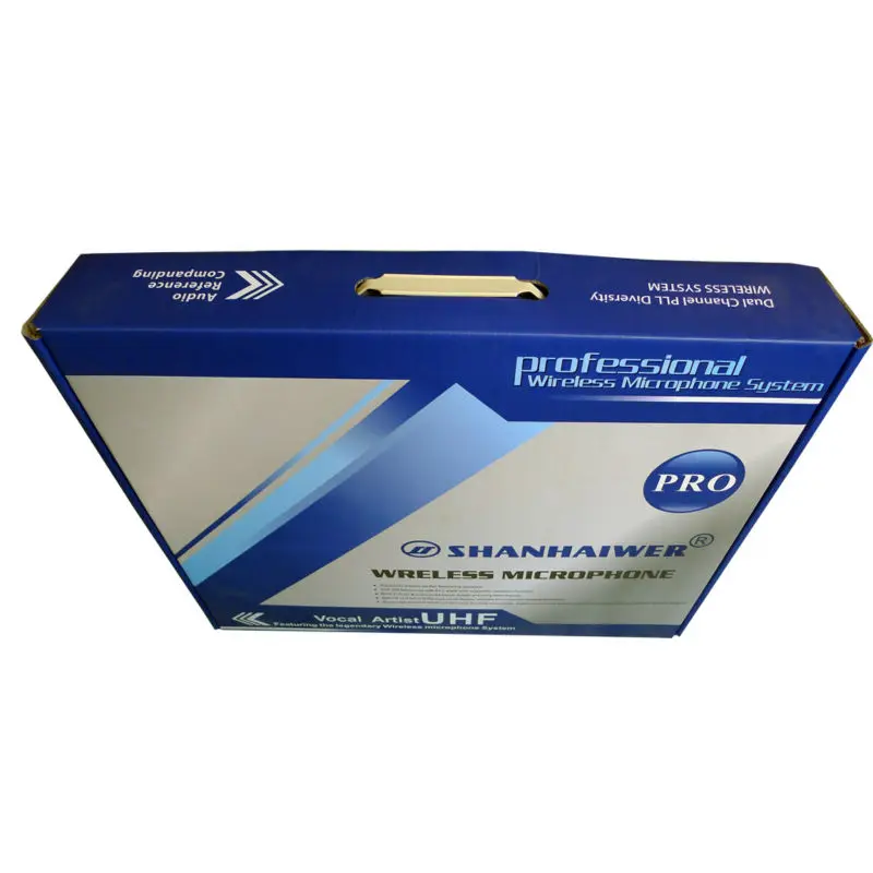 UHF беспроводной микрофон системы с ЖК дисплей и двойной Ручной конденсаторный
