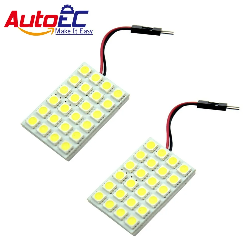 Светодиодная лампа AutoEC 50x Festoon dome Ba9s T10 24 SMD 5050 для салона автомобиля чтения оптовая