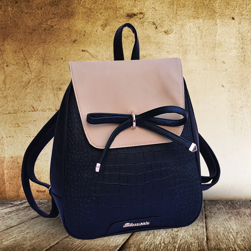 

2018 New Design PU Leather Women Backpacks School Bags Students Backpacks Lady Women's Travel Bags Leather Package Pouch Mochila