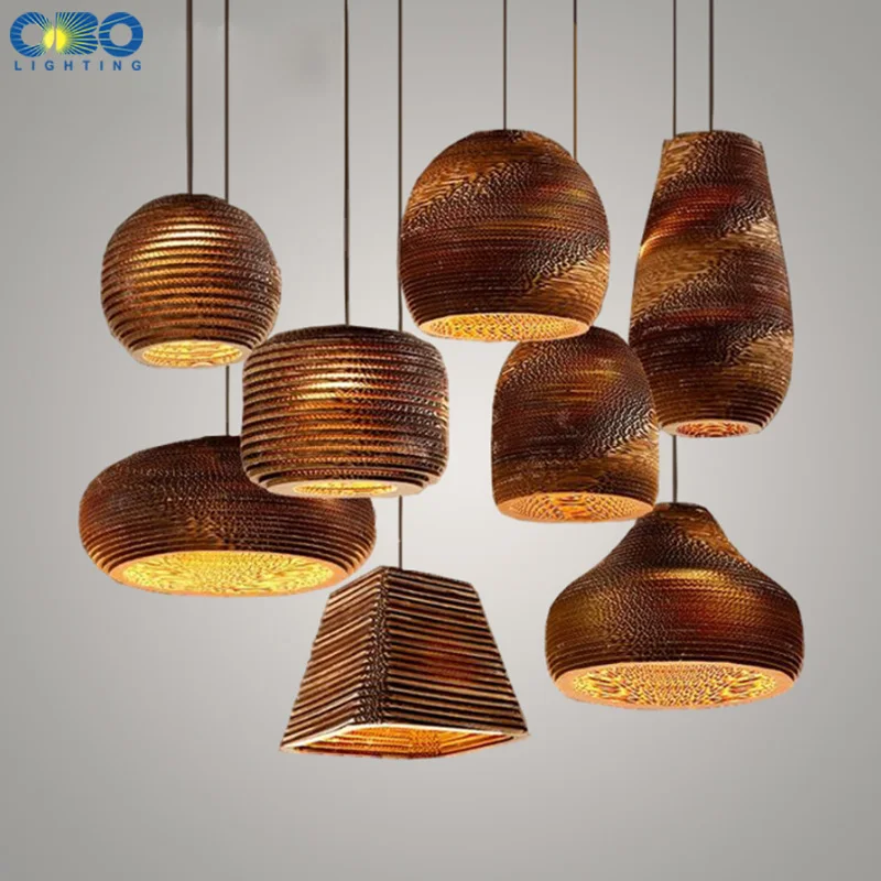 Креативный винтажный бумажный кулон соты лампа для помещений бар украшение
