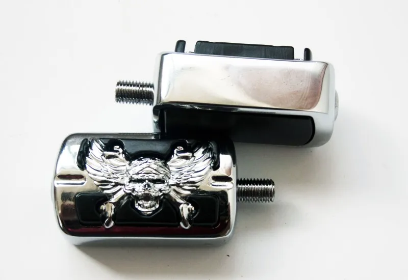 Пара Хром Алюминий Заготовки Череп Shifter Колышки Для Harley Davidson Road King | Автомобили и