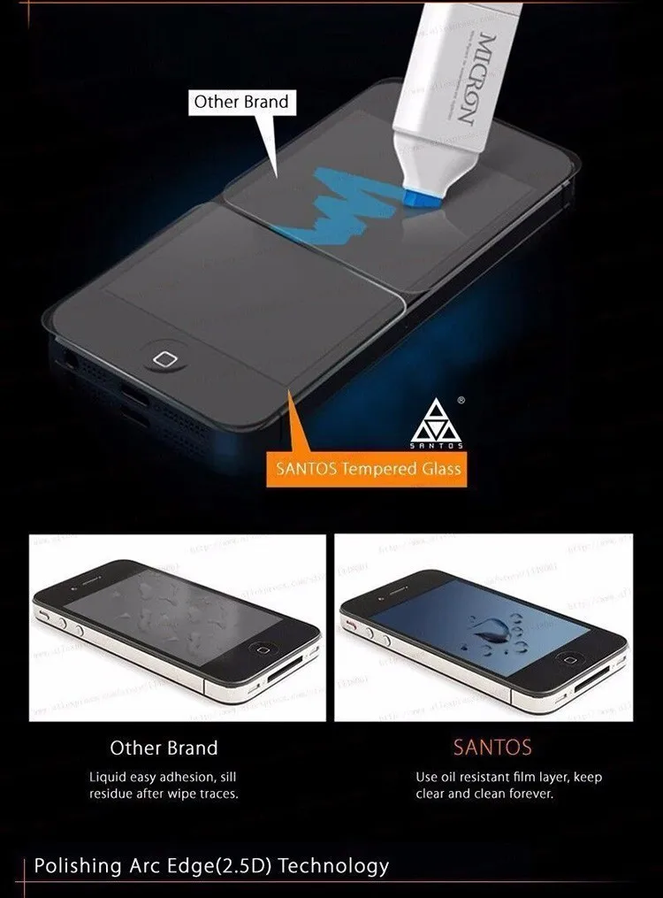 Закаленное стекло 2.5D для iphone 6 6S X Защитное экрана 5s 6plus 7plus 8 защитная