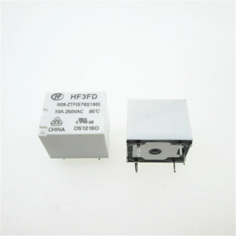 Реле HF3FD 009 ZTF 9 В реле в пост. Тока 10 А 250 5pin|chuan jiao|chuanchuan xiong |