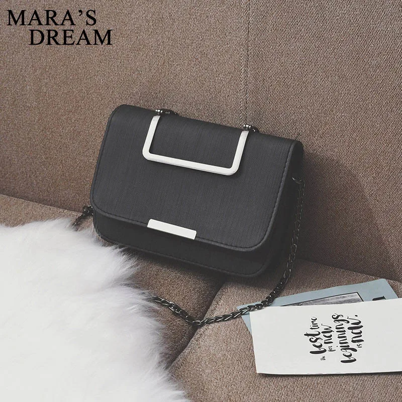 Женская маленькая квадратная сумка Mara's Dream однотонная металлическая Наплечная