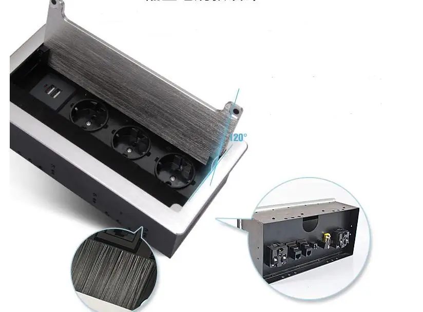 Многофункциональный стандарт ЕС настольная розетка/столешница розетка коробка