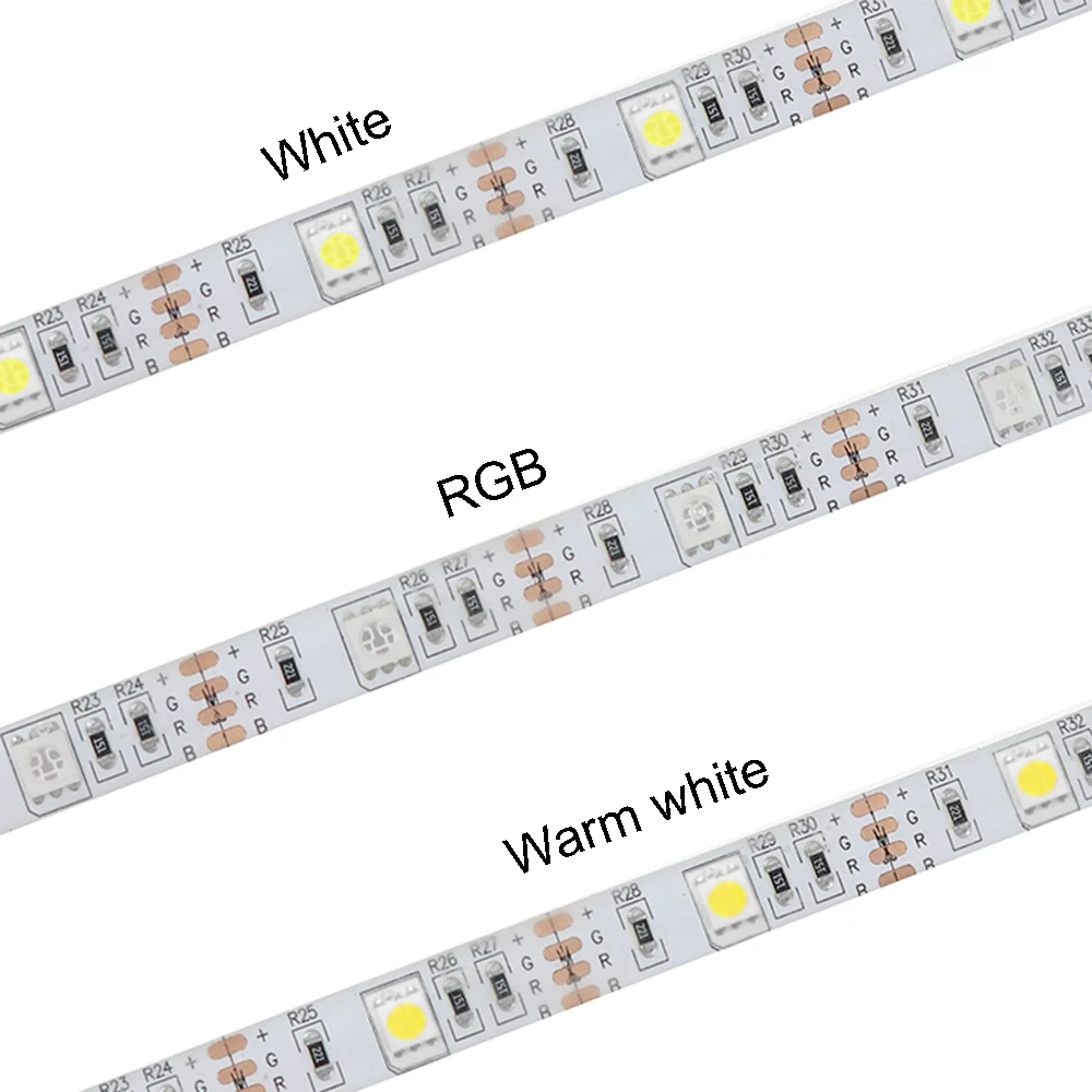 Светодиодная лента 50 150 см 5050 дюйма USB 30 светодиодов RGB теплый белый свет 5 В