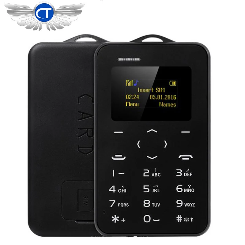 Лидер продаж AIEK C6 1.0 дюймов ультра тонкий Mini Card телефон Bluetooth календарь