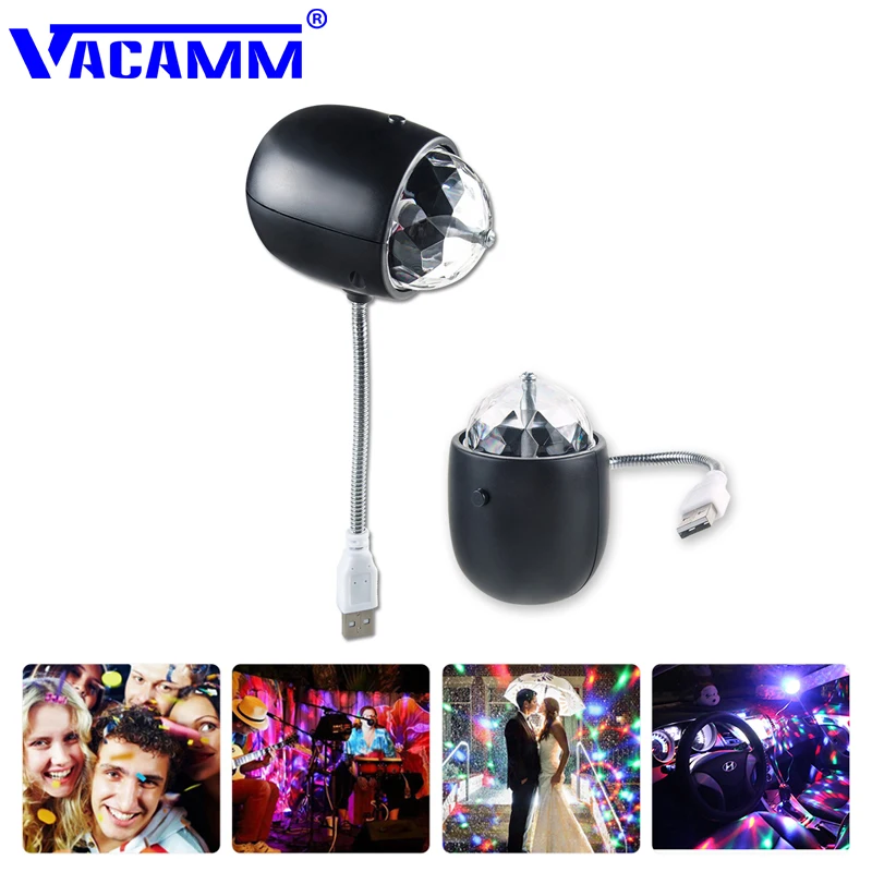 

Vacamm LED Disco Party Effect USB Lights+White Desk Lamp Home Lighing Stage Effect For Home Party Light,Karaoke,Bar,Concert
