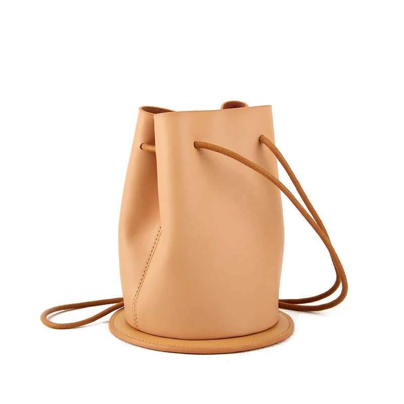 100% натуральная кожа женская сумка из воловьей кожи ведро винтажная через плечо