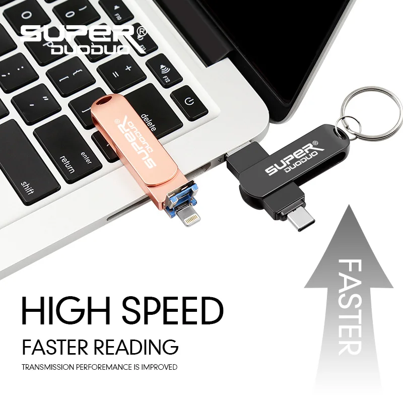 Хит, OTG USB флеш-накопитель, Usb флешка 3в1, флешка для iPhone XS MAX/XR/X/8, флеш-накопитель 8 ГБ, 16 ГБ, 32 ГБ, 64 ГБ, 128 ГБ, iOS, флеш-накопитель