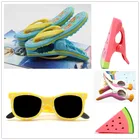 Пластиковые милые очки с фламинго, 1 шт., шезлонг, подвесные колышки, пляжное полотенце, зажимы для ветра, прищепки для солнечных очков, полотенце для бассейна, прищепки