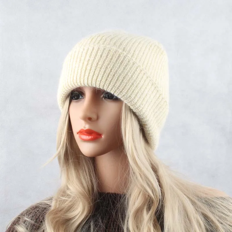 Вязаная Шапка бини из кроличьего меха женская шапка|Женские Skullies и шапочки| |
