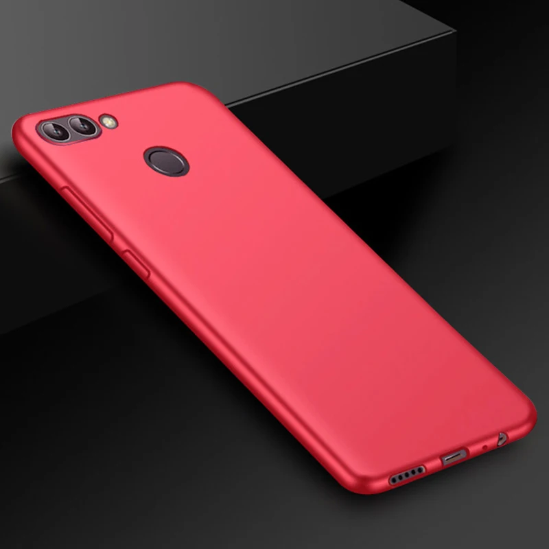Красный Для huawei P Smart чехол P Smart бампер противоударный защитный чехол матовый Силиконовый из ТПУ чехол для huawei P Smart - Цвет: Красный
