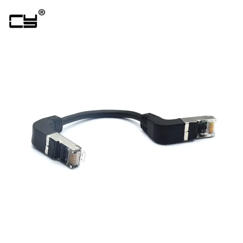 10 см локоть вниз и угловой 90D cat5e 8P8C FTP STP UTP Cat 5e Ethernet сетевой короткий кабель RJ45 патч