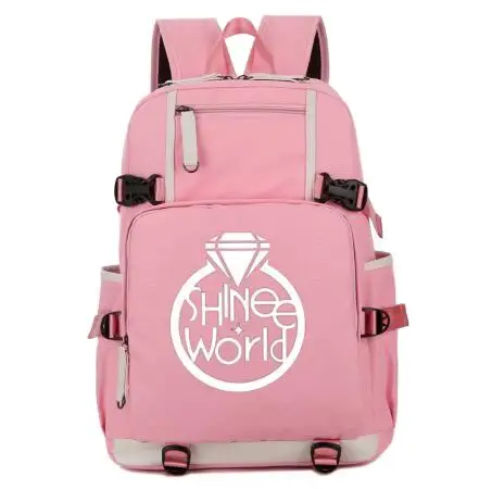 Новинка, рюкзак KPOP shinee, сумка для путешествий с зарядкой через usb, мужская сумка для ноутбука, женские сумки через плечо, рюкзаки для девочек подростков, Mochila