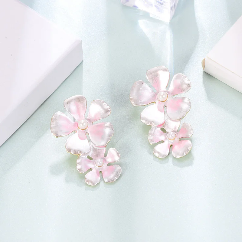 Большие серьги Hongye в виде цветка длинные висячие новые фирменные массивные