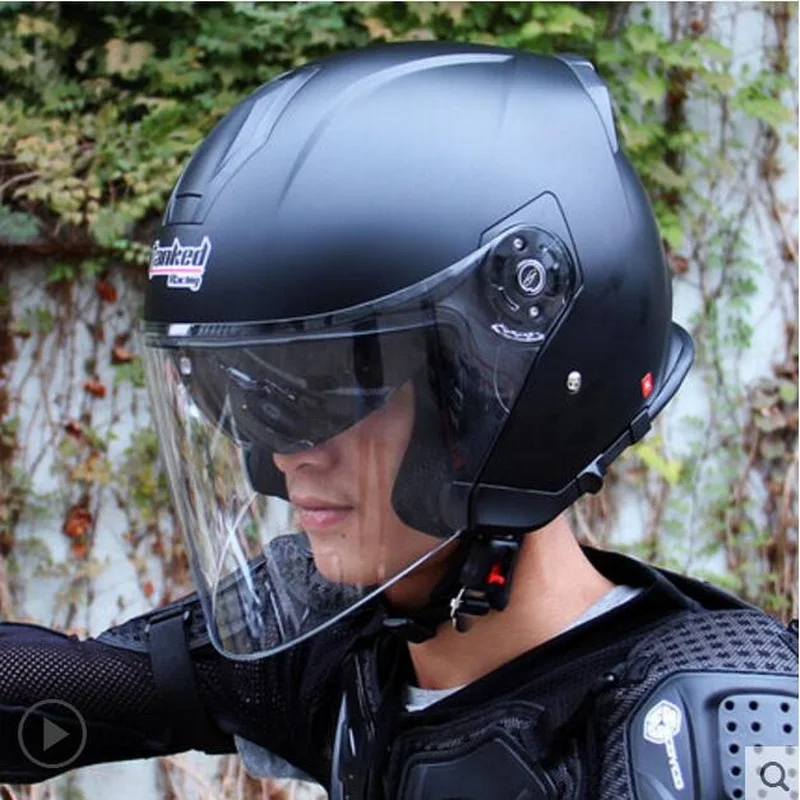 2017 Winter New Germany Tanked Racing 3/4 open face motorcycle helmet Moto Riding cap motorbike helmets mad of ABS PC Visor lens |