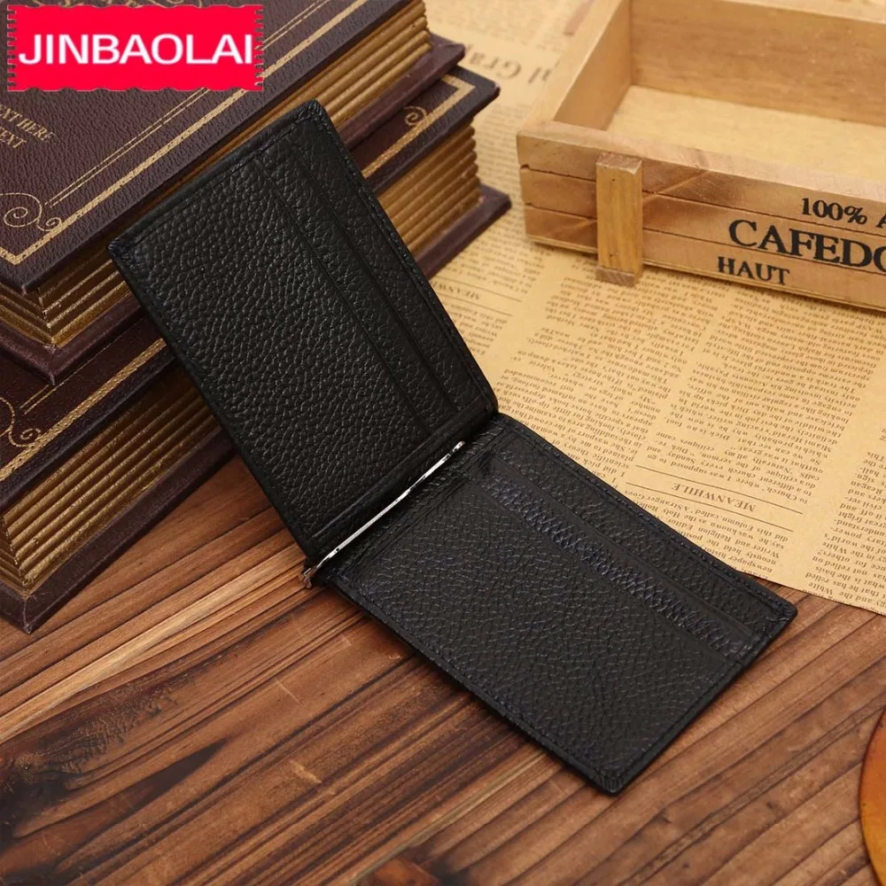 Мини-кошелек JINBAOLAI из натуральной кожи мужской кошелек коровьей короткий