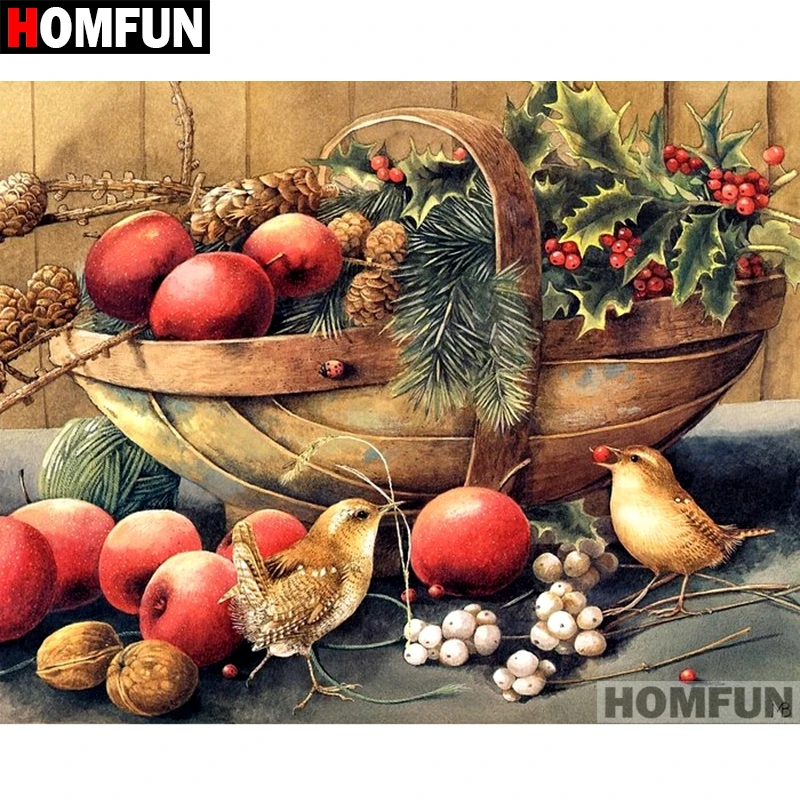 Алмазная живопись HOMFUN Птицы вышивка крестиком из квадратных/круглых страз