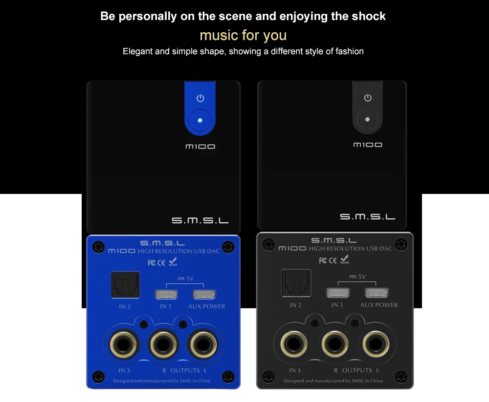 SMSL M100 аудио ЦАП USB AK4452 Hifi декодер USB Amp XMOS XU208 DSD512 Spdif оптический коаксиальный вход Цифровой усилитель