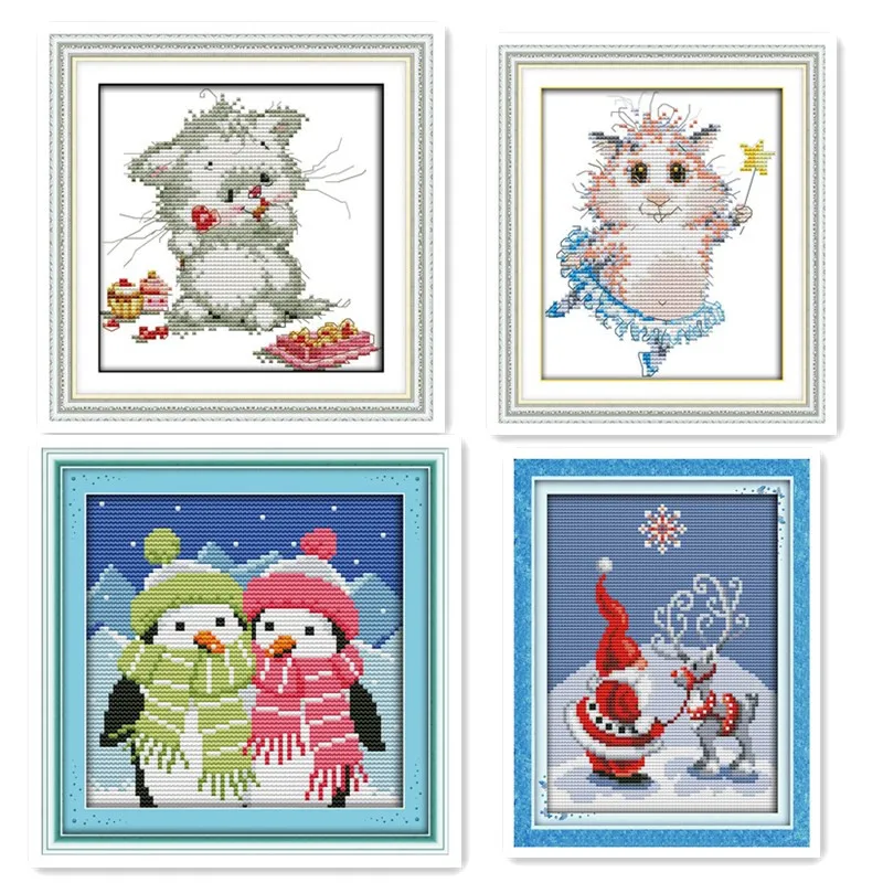 Набор для вышивки крестом снеговик Дед Мороз 11CT 14CT|cross stitch kits|embroidery cross stitchembroidery diy