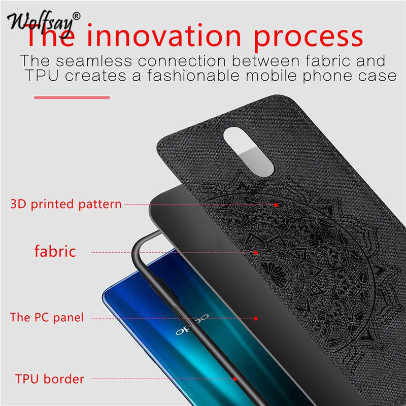 oppo r17 case luxury shockproof soft tpu cloth texture hard back pc phone bumper for oppo r17 silicone cover for oppo r17 fundas free global shipping