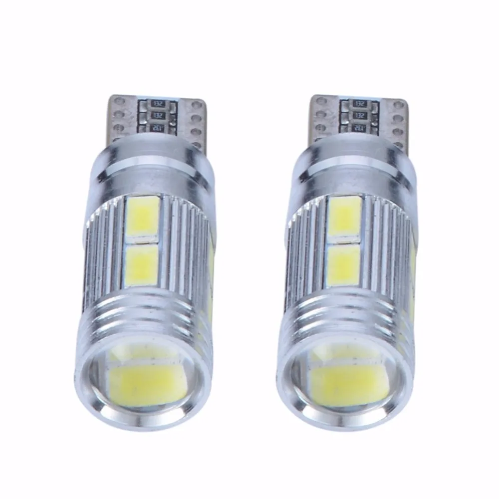2 шт. T10 10SMD W5W 5630 10LED 220LM 6500 к Canbus без ошибок автомобиля клиновидные боковые Ширина