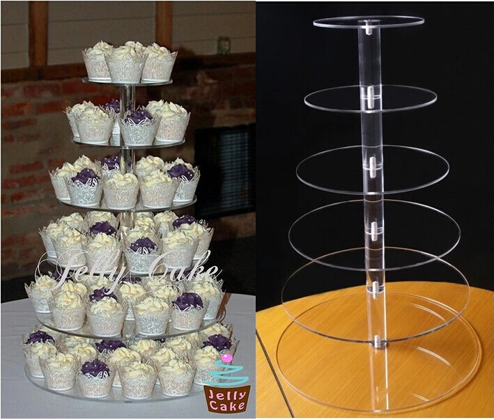 

6 tier acrylic cupcake cake stand for wedding