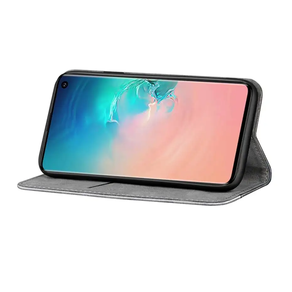 Кожаный чехол-книжка с бумажником для Samsung Galaxy S6 S7 S8 S9 S10 E A10 A20 A30 A40 A50 A70 M10 M20 M30 J4 J6 A5